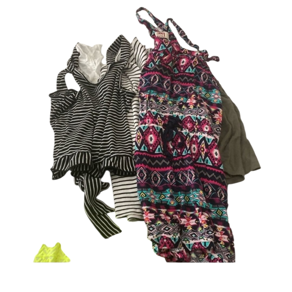 Bundle Girls Romper, Skirt & Tops Size L